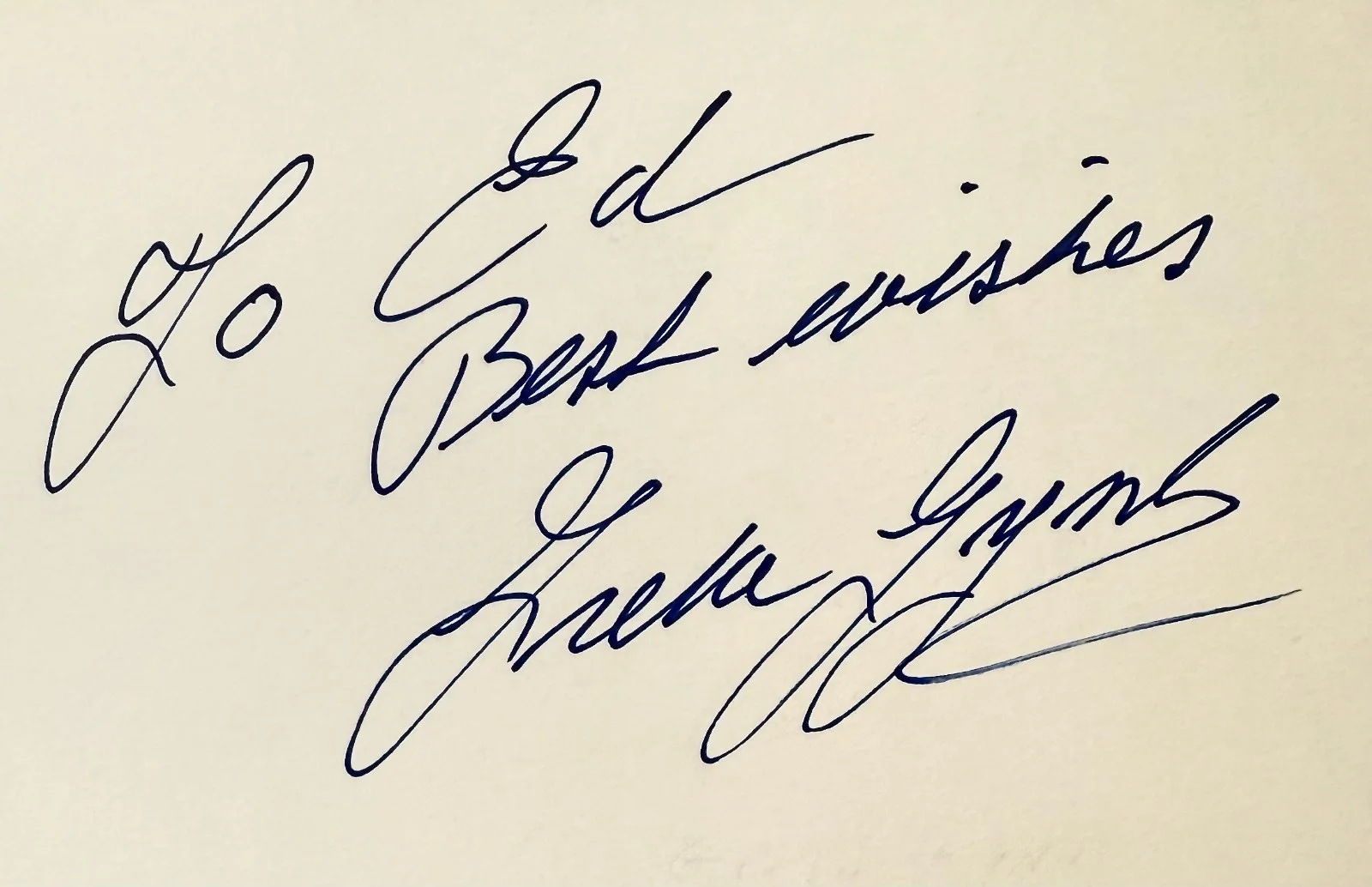 Greta Gynt — GRETA GYNT Signed Autograph 3x5 INDEX CARD The Dark Eyes of London Dear Murderer, изображение 3