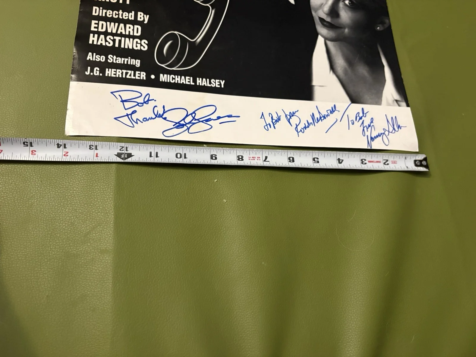 Dial M for murder Musical play poster With Autographs James, Allen, McDowell, изображение 3