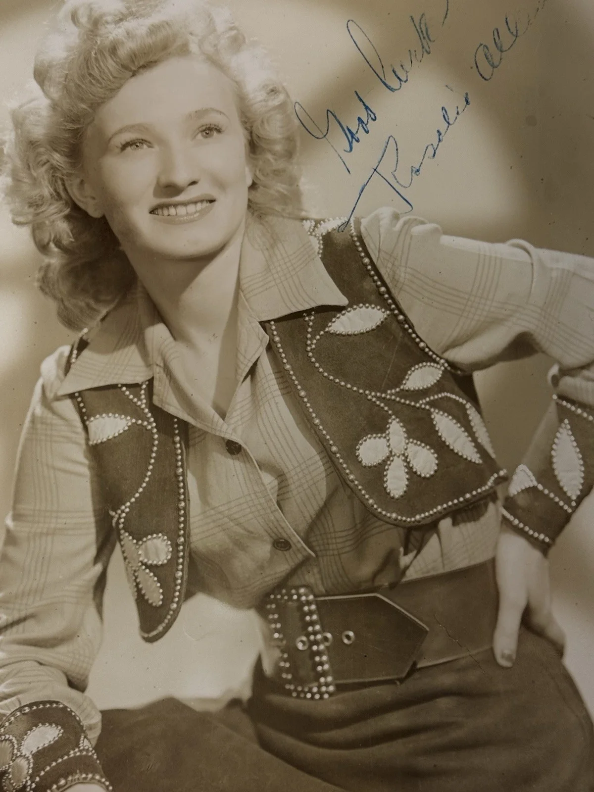 Rosalie Allen Signed 8x10 Photo Queen of Yodelers Country Music Kriegsmann NY, изображение 4