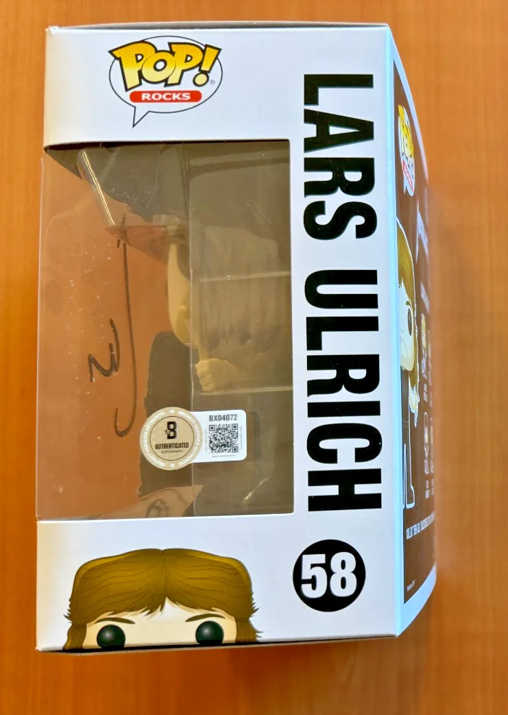LARS ULRCH Signed Autographed Funko Pop 58 Beckett COA Metallica, изображение 2