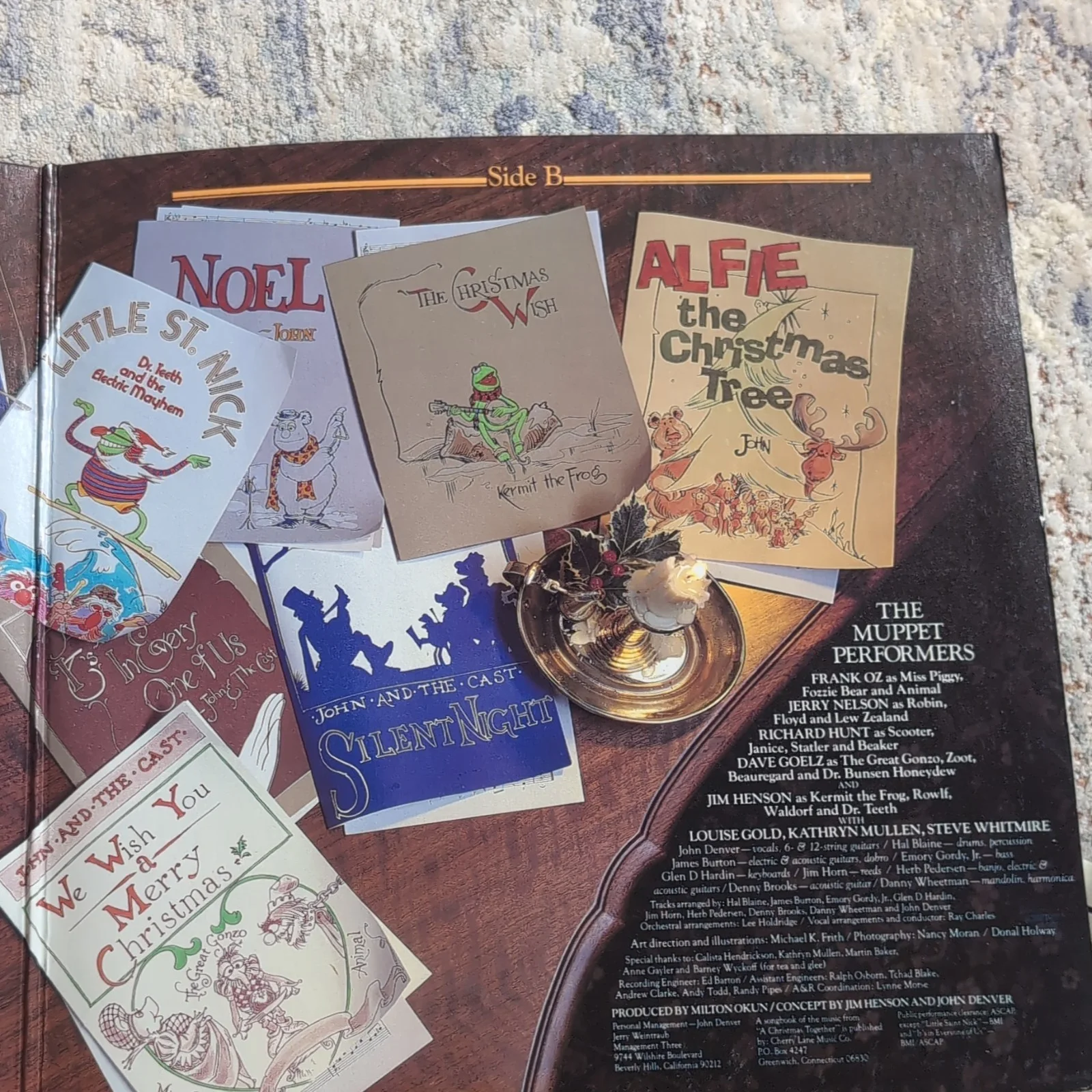 John Denver & The Muppets A Christmas Together RCA Signed Vinyl LP Record, image 3