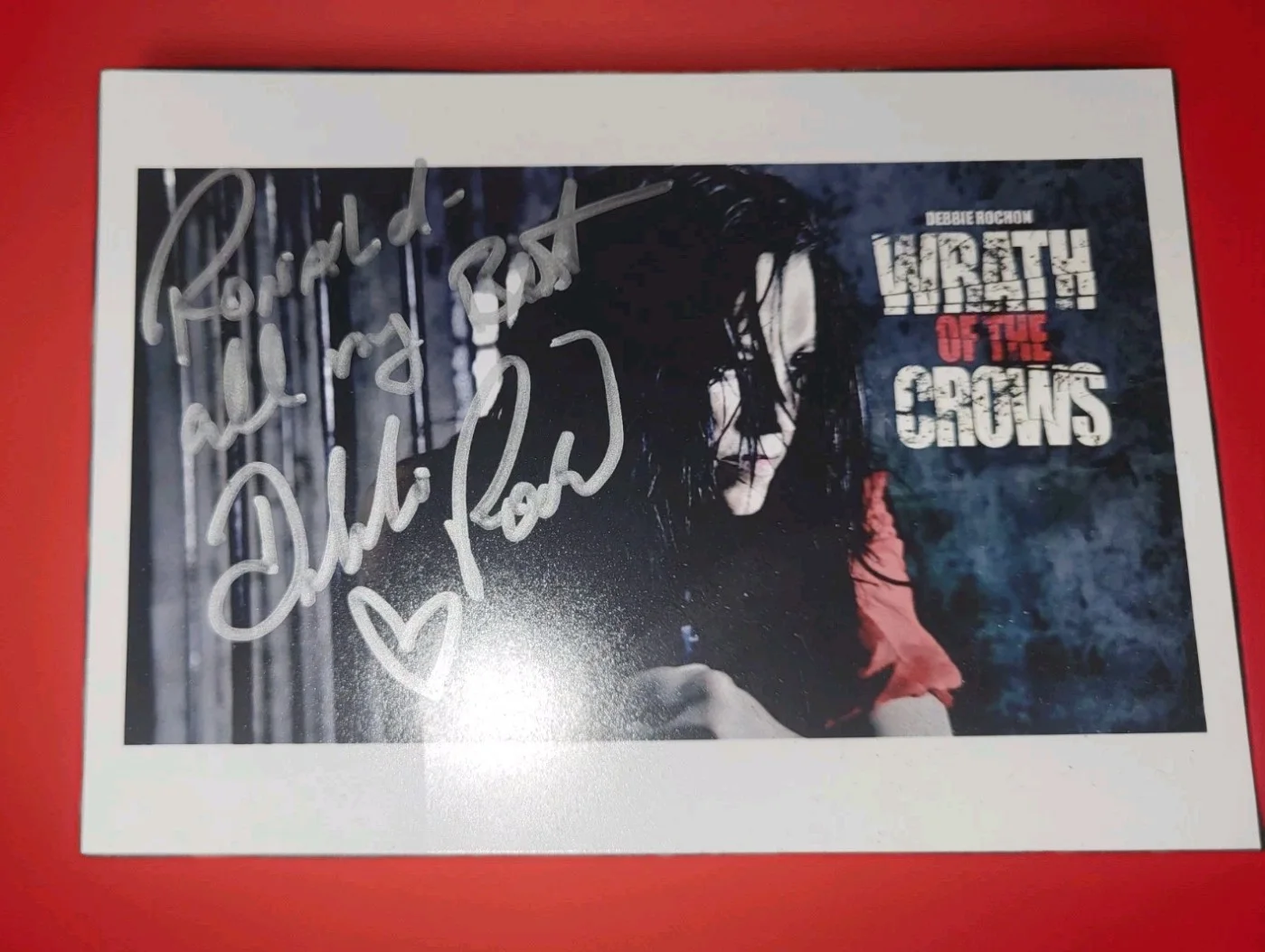 Debbie Rochon — Rath Of The Crows Movie Debbie Rochon Signed 3.5"x5" Photo Horror Scream Queen