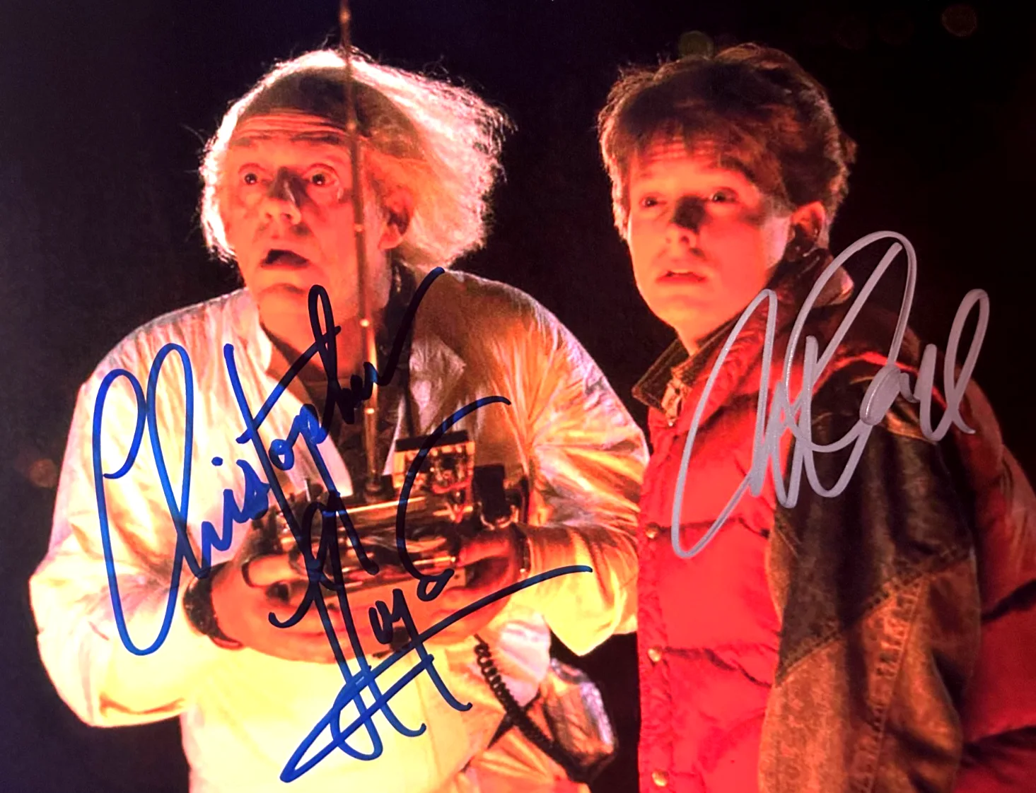 Michael J. Fox, Christopher Lloyd — BACK TO THE FUTURE Signed 8x10" Authentic Original Autographs GENUINE w/COA, image 3