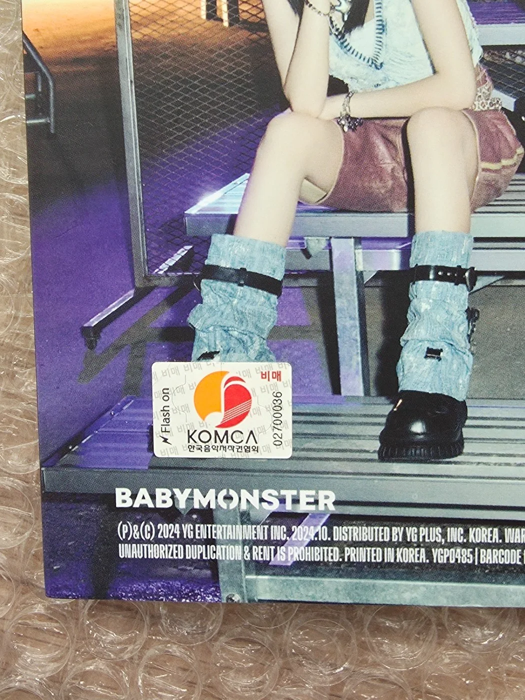 YG Promo Sticker BabyMonster 1st Drip Album Autographed Hand Signed, image 3