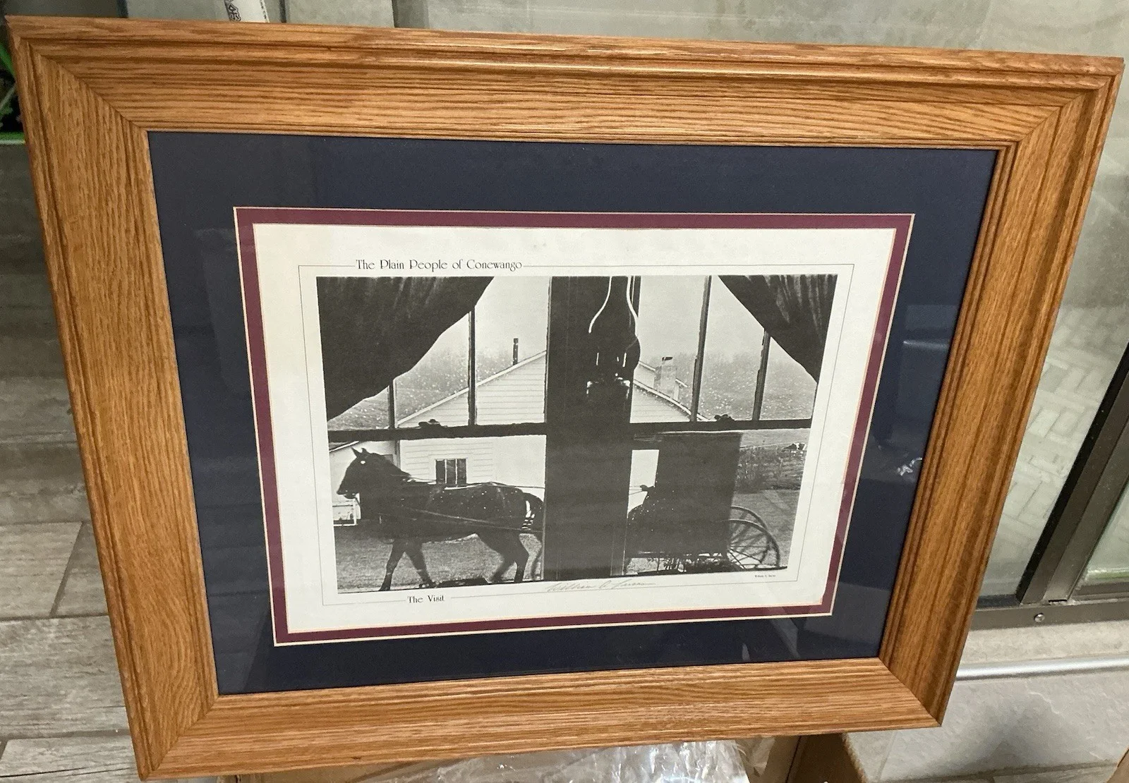William Lucas Signed “The Visit” The Plain People of Conewango Framed Photo, изображение 2
