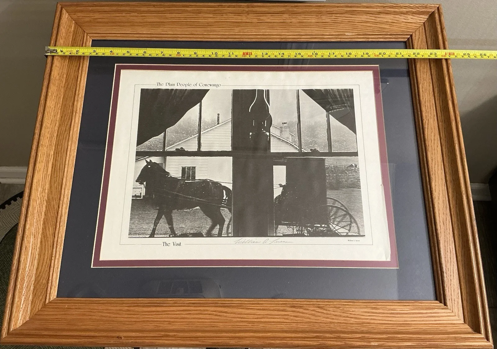 William Lucas Signed “The Visit” The Plain People of Conewango Framed Photo, изображение 3