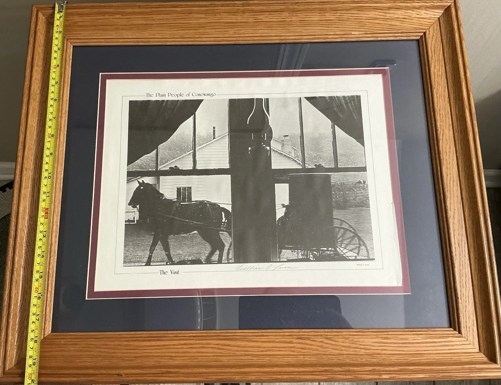 William Lucas Signed “The Visit” The Plain People of Conewango Framed Photo, изображение 4