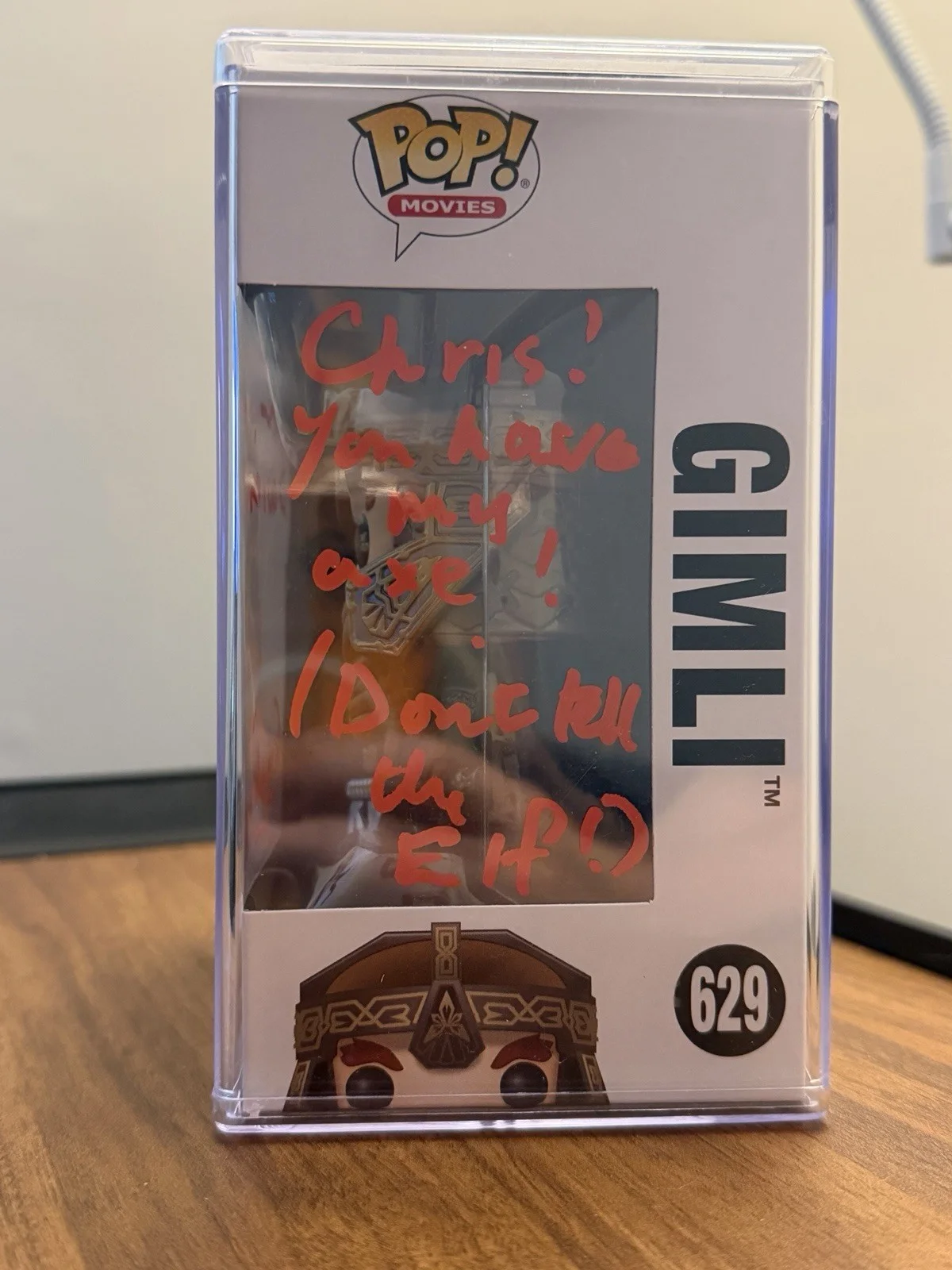 John Rhys Davies Signed Gimli Funko LOTR w/ “Dual Quotes!” Inscription JSA COA, изображение 2