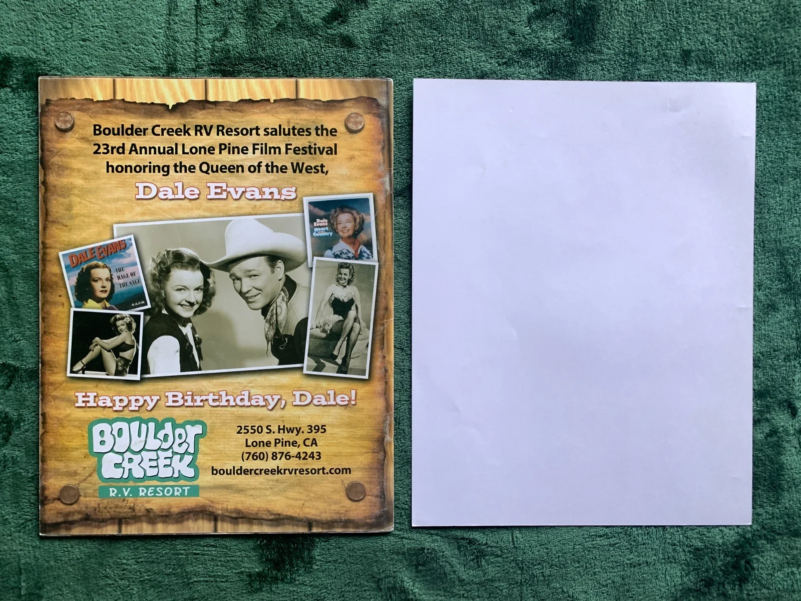 Brian Austin Green — 2012 Vintage Lone Pine film festival program + Brian Austin Green signed photo, изображение 2