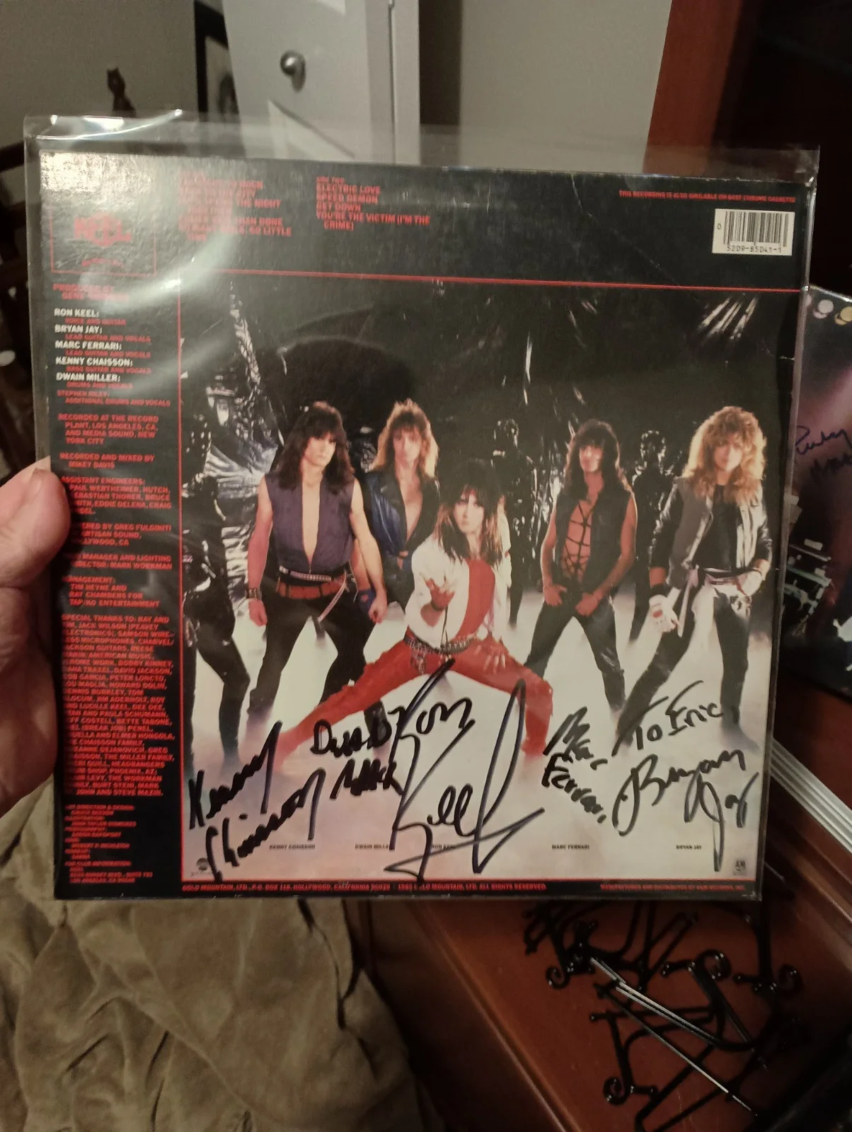 Keel The Right To Rock Signed Vinyl/Lp All 5 Members, изображение 2