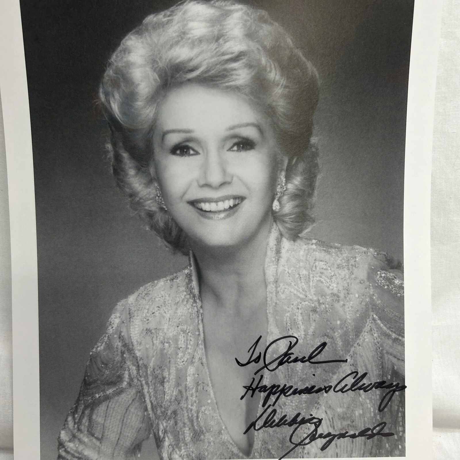 Debbie Reynolds — Debbie Reynolds Actress Black White 8x10 Photograph & Signed Index Card, image 3