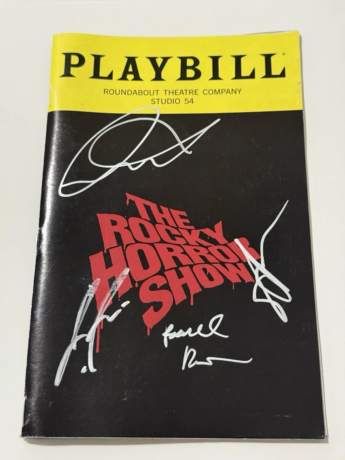 Luke Evans, Rachel Dratch, Josh Rivera, Stephanie Hsu — The Rocky Horror Picture Show Broadway Signed Playbill Luke Evans Rachel Dratch