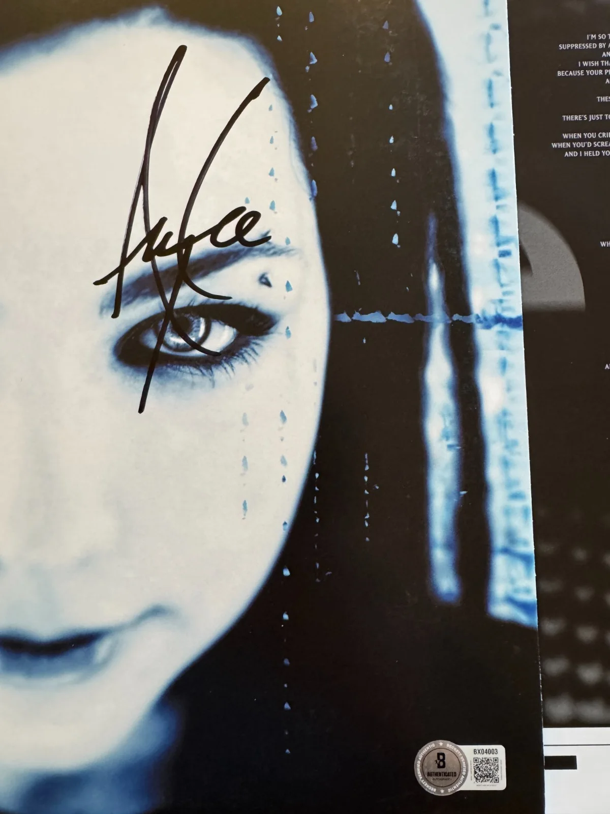 Amy Lee Signed Autographed Fallen Vinyl LP Evanescence Beckett Authenticated BAS, image 2