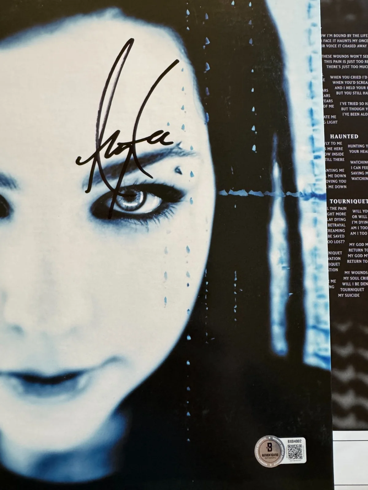 Amy Lee Signed Autographed Fallen Vinyl LP Evanescence Beckett Authenticated BAS, image 2