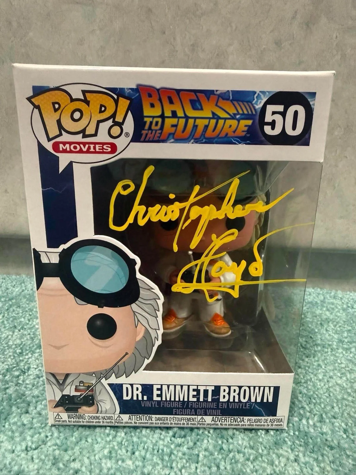 Christopher Lloyd — Christopher Lloyd signed Dr. Emmett Brown Funko Pop #50 Back to the Future JSA
