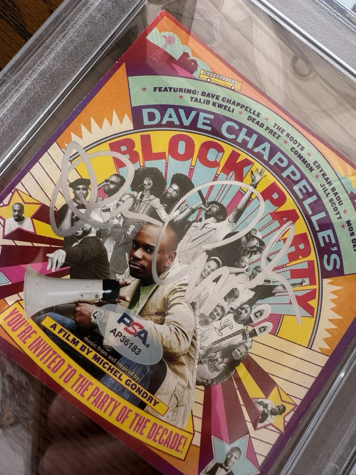 Dave Chapelle Signed Dave Chapelle’s Block Party CD PSA/DNA SLABBED, image 2