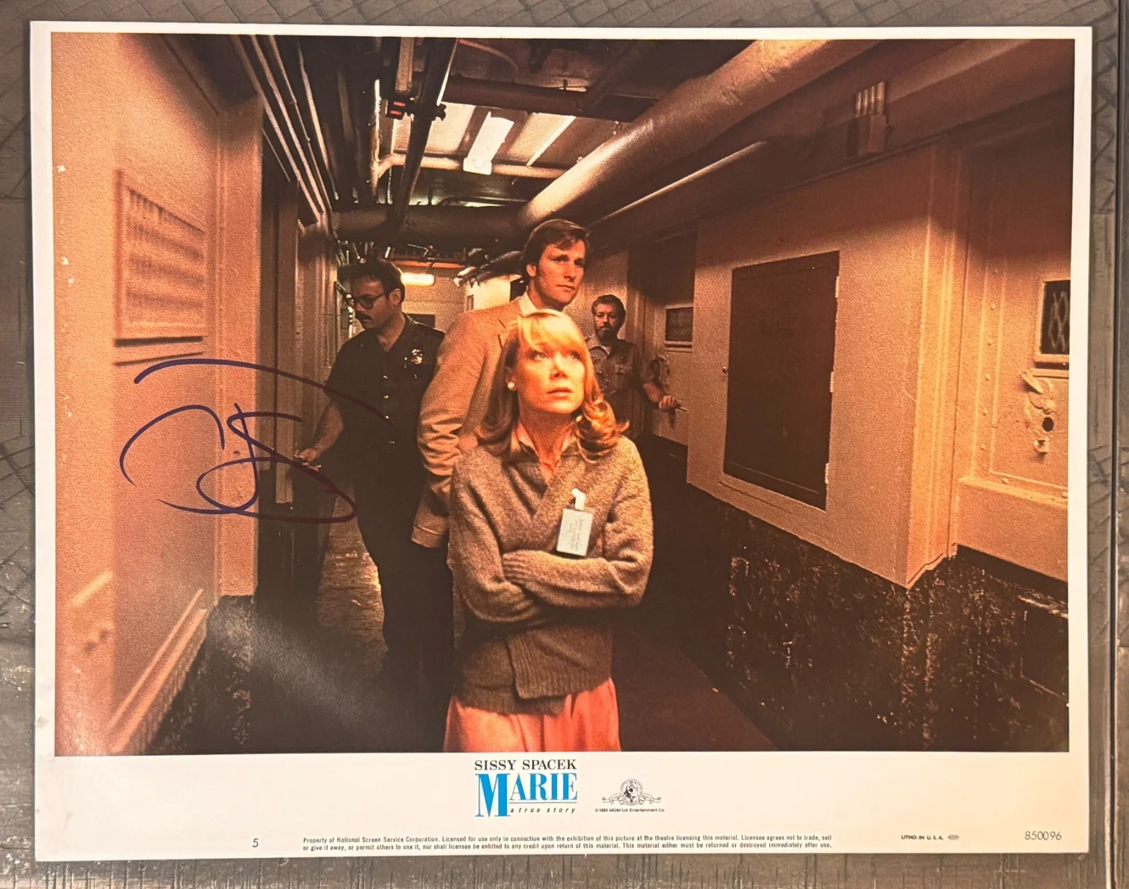 Jeff Daniels Lobby Card from Marie 11x14 Photo Autograph JSA Certificate, image 3