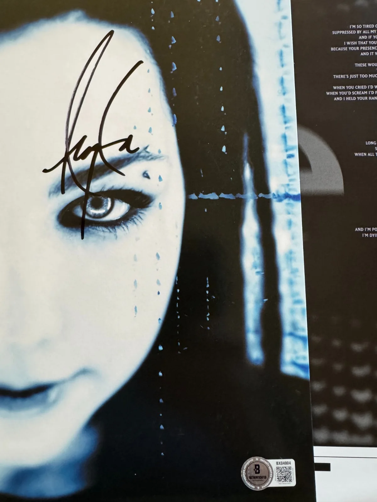 Amy Lee Signed Autographed Fallen Vinyl LP Evanescence Beckett Authenticated BAS, image 2