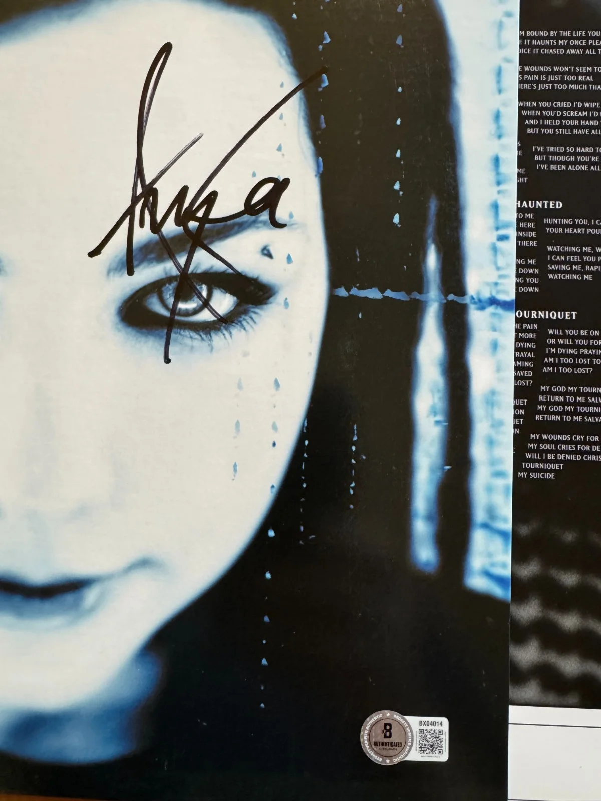 Amy Lee Signed Autographed Fallen Vinyl LP Evanescence Beckett Authenticated BAS, image 2