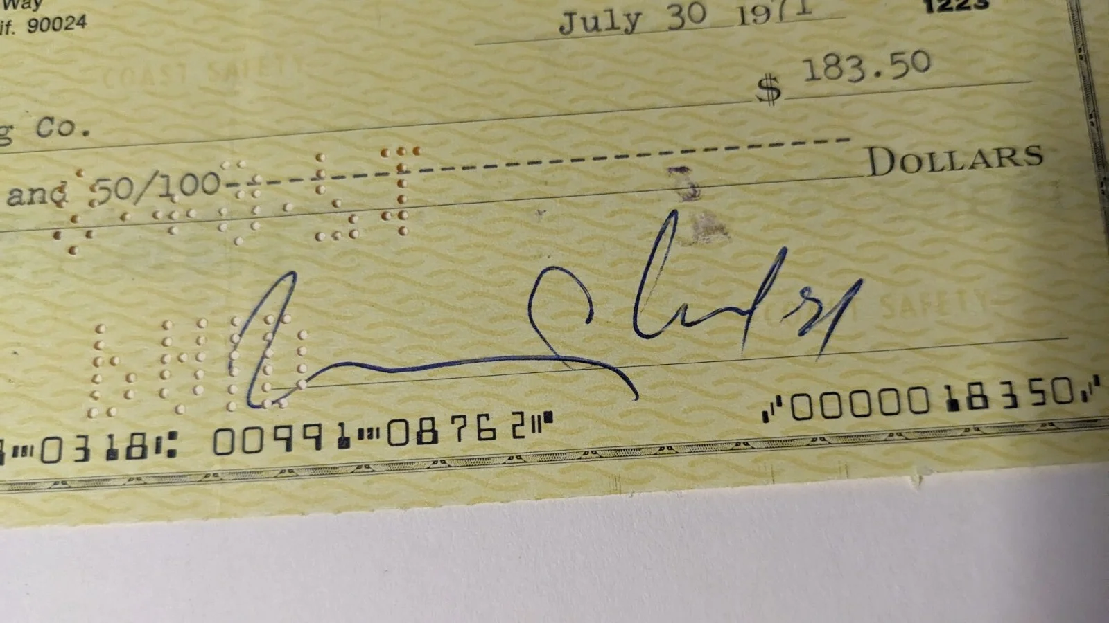 Walt Disney Autograph " BILL WALSH " Movie Producer Signature Mickey Mouse I11, изображение 2