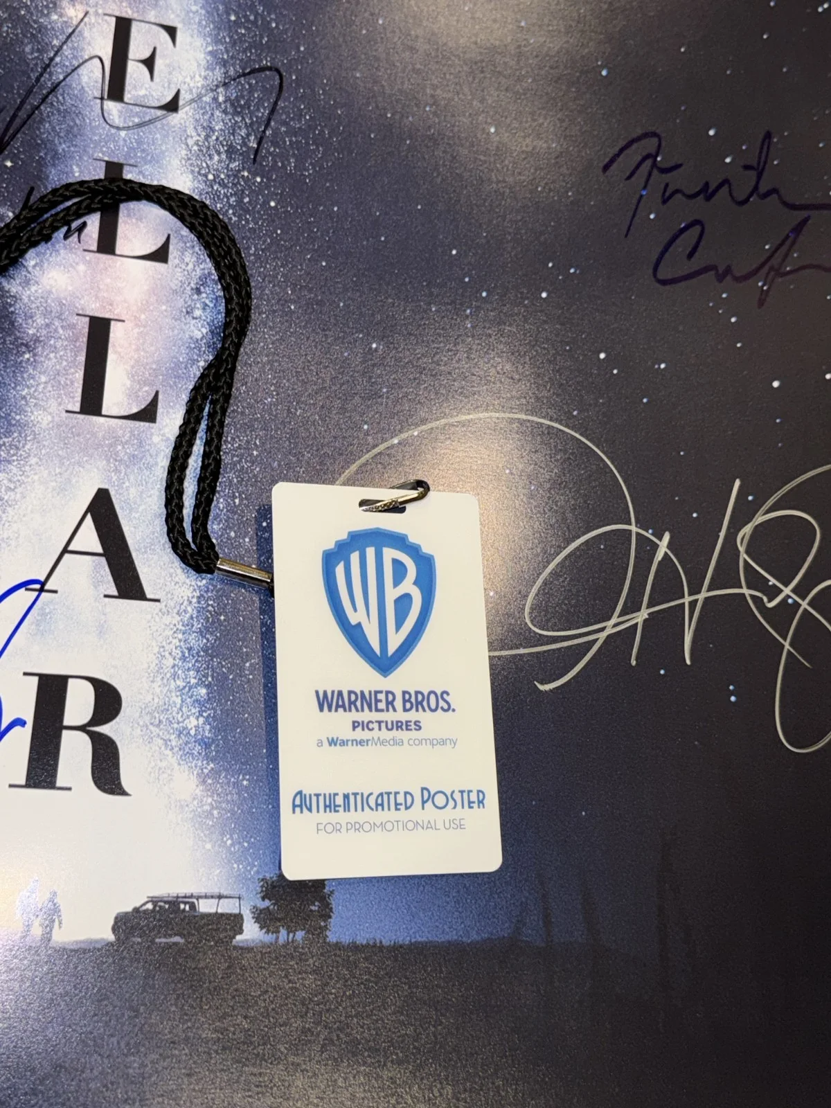 Interstellar Movie Poster Cast Signed COA Film Christopher Nolan Rare Oddysey, изображение 2