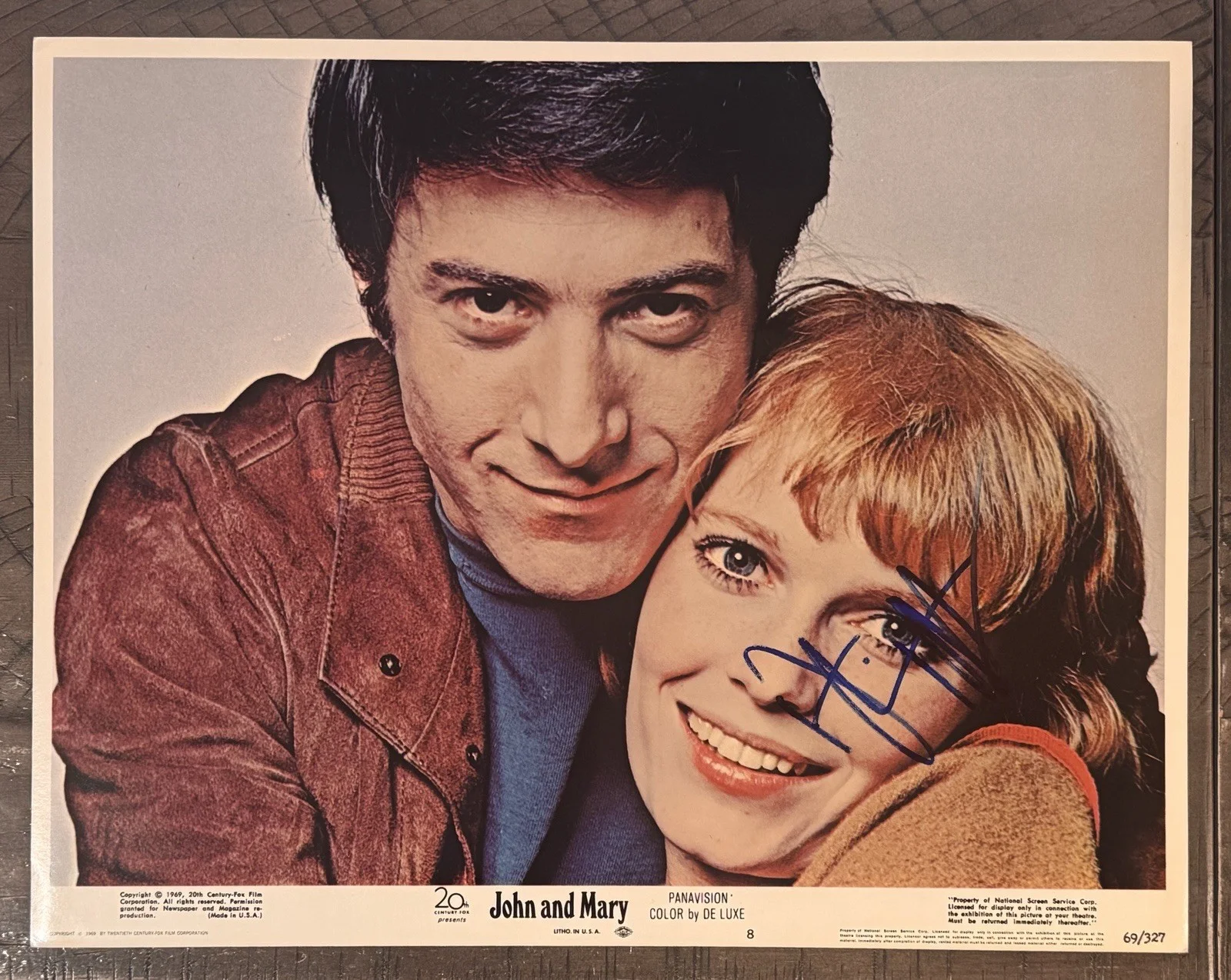 DUSTIN HOFFMAN SIGNED JOHN AND MARY AUTO AUTOGRAPH LOBBY CARD 11X14 PHOTO JSA, изображение 5