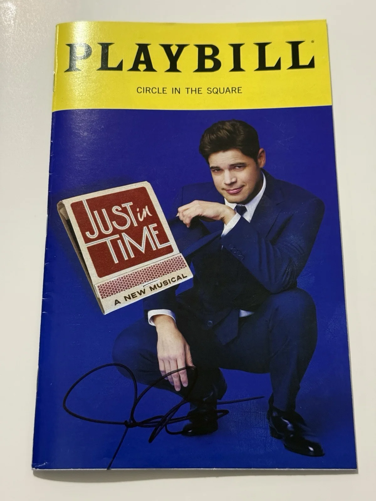 Jeremy Jordan — Jeremy Jordan Just In Time signed 2026 Broadway Playbill Autograph