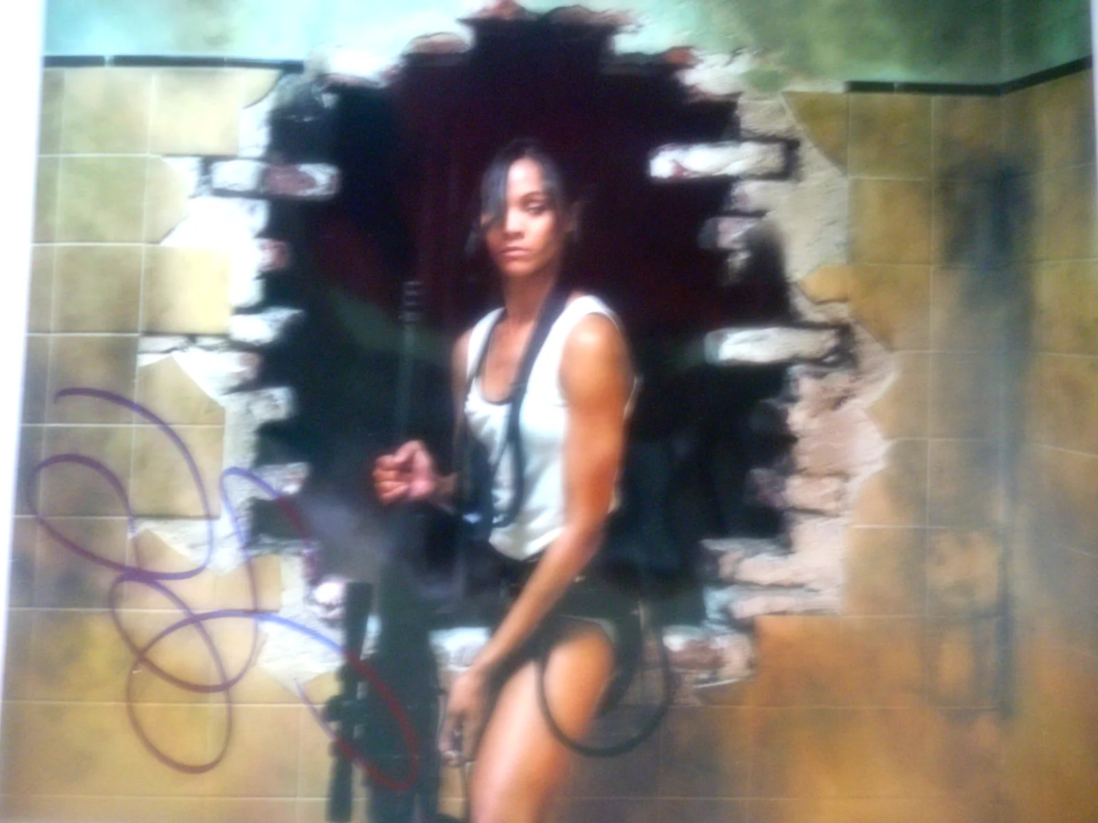 Zoe Saldana — Zoe Saldana autographed COLOMBIANA & GOTG 8x10 Photo W/COA #d Holograms, изображение 3