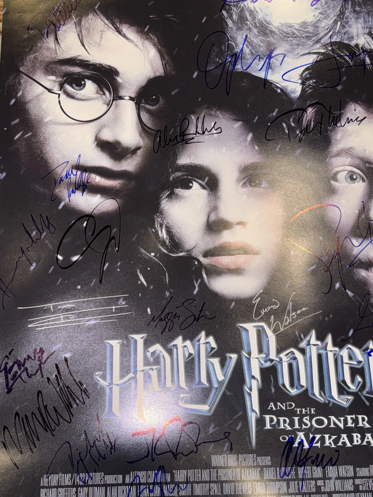 Harry Potter and the Prisoner of Azkaban Movie Poster Cast Signed COA Book Rare, изображение 2