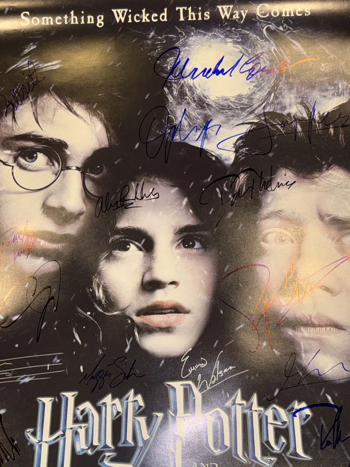 Harry Potter and the Prisoner of Azkaban Movie Poster Cast Signed COA Book Rare, изображение 3