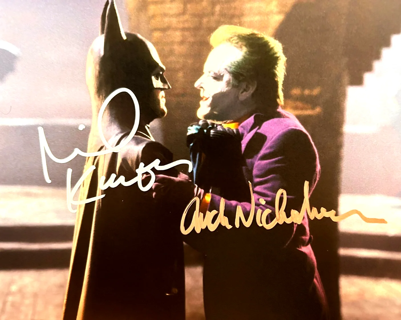Michael Keaton, Jack Nicholson — BATMAN '89 Signed (Keaton, Nicholson) 8x10" Authentic Original Autographs w/COA, image 3