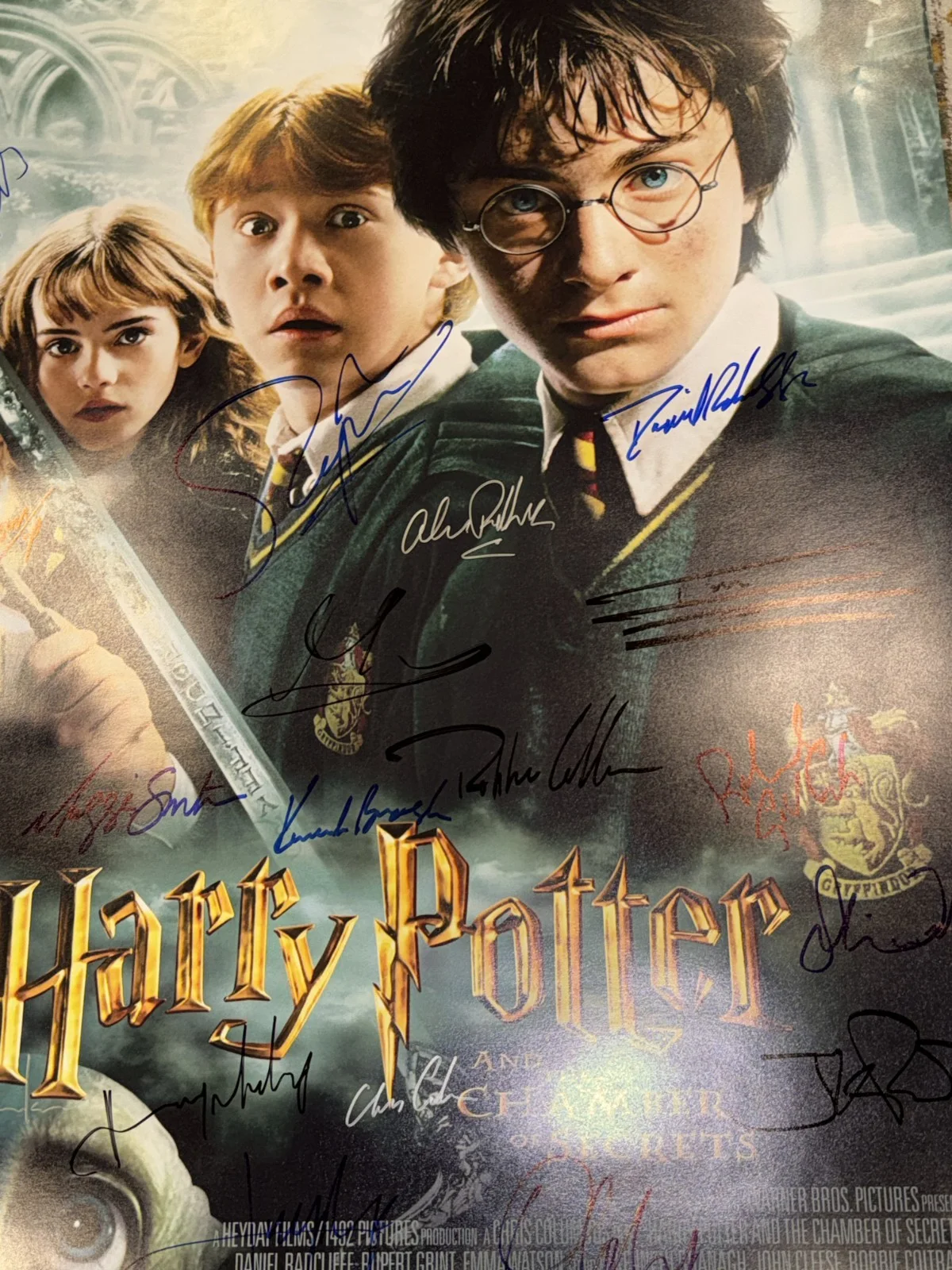 Harry Potter and the Chamber of Secrets Movie Poster Cast Signed COA Book Rare, изображение 3