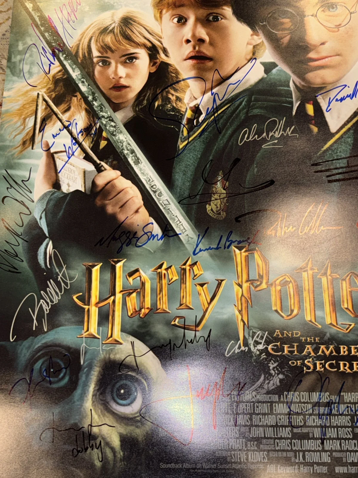 Harry Potter and the Chamber of Secrets Movie Poster Cast Signed COA Book Rare, изображение 4