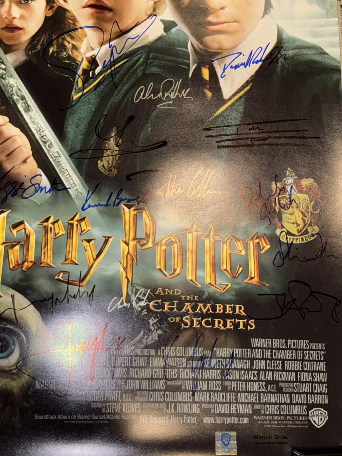 Harry Potter and the Chamber of Secrets Movie Poster Cast Signed COA Book Rare, изображение 5