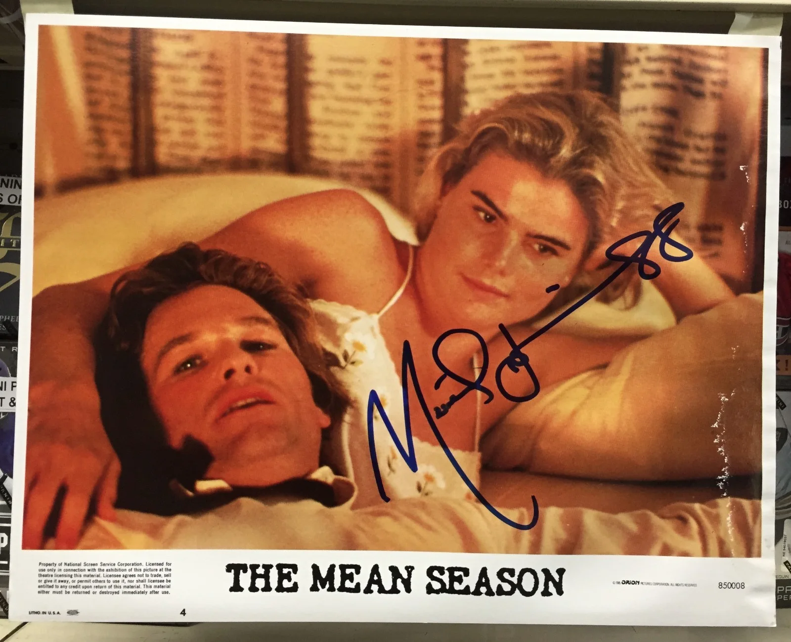 Mariel Hemingway Signed The Mean Season Lobby Card 11X14 Photo JSA Certificate, изображение 4
