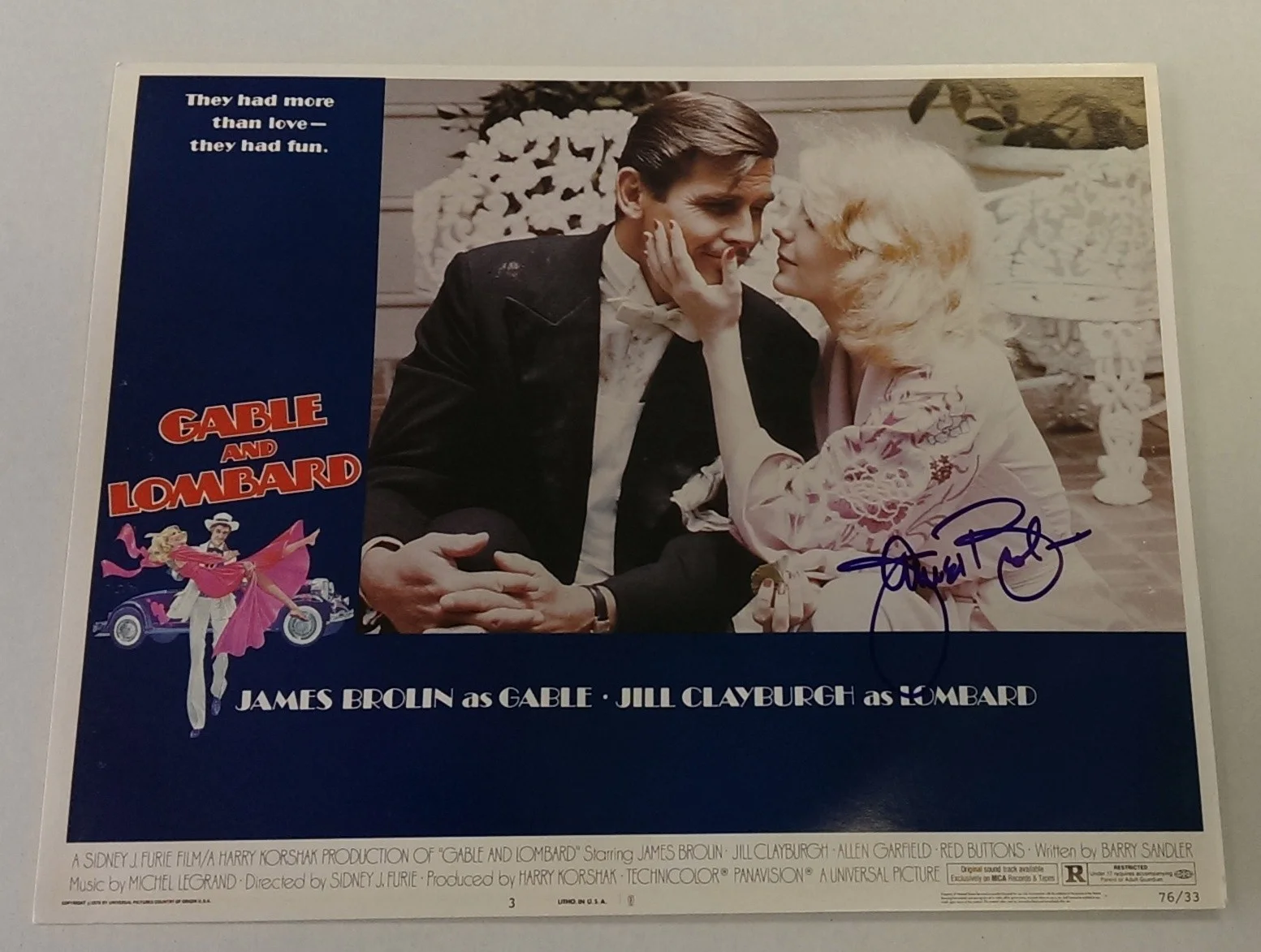 James Brolin — James Brolin Signed Gable And Lombard Lobby Card 11X14 Photo JSA Certificate, image 5