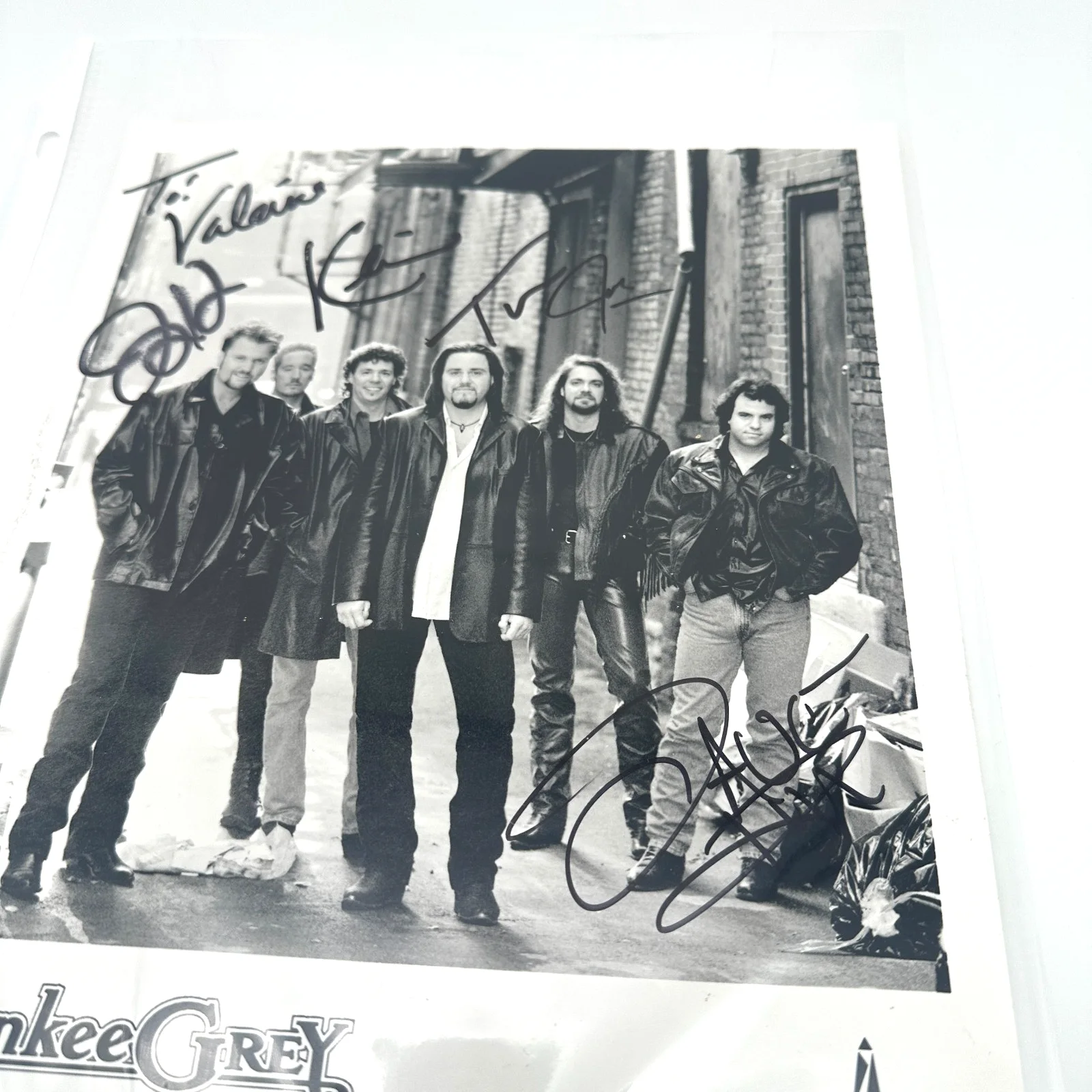 Yankee Grey Fully Signed Monument Records Band Promo Photo (Street Scene) [CS1], изображение 2