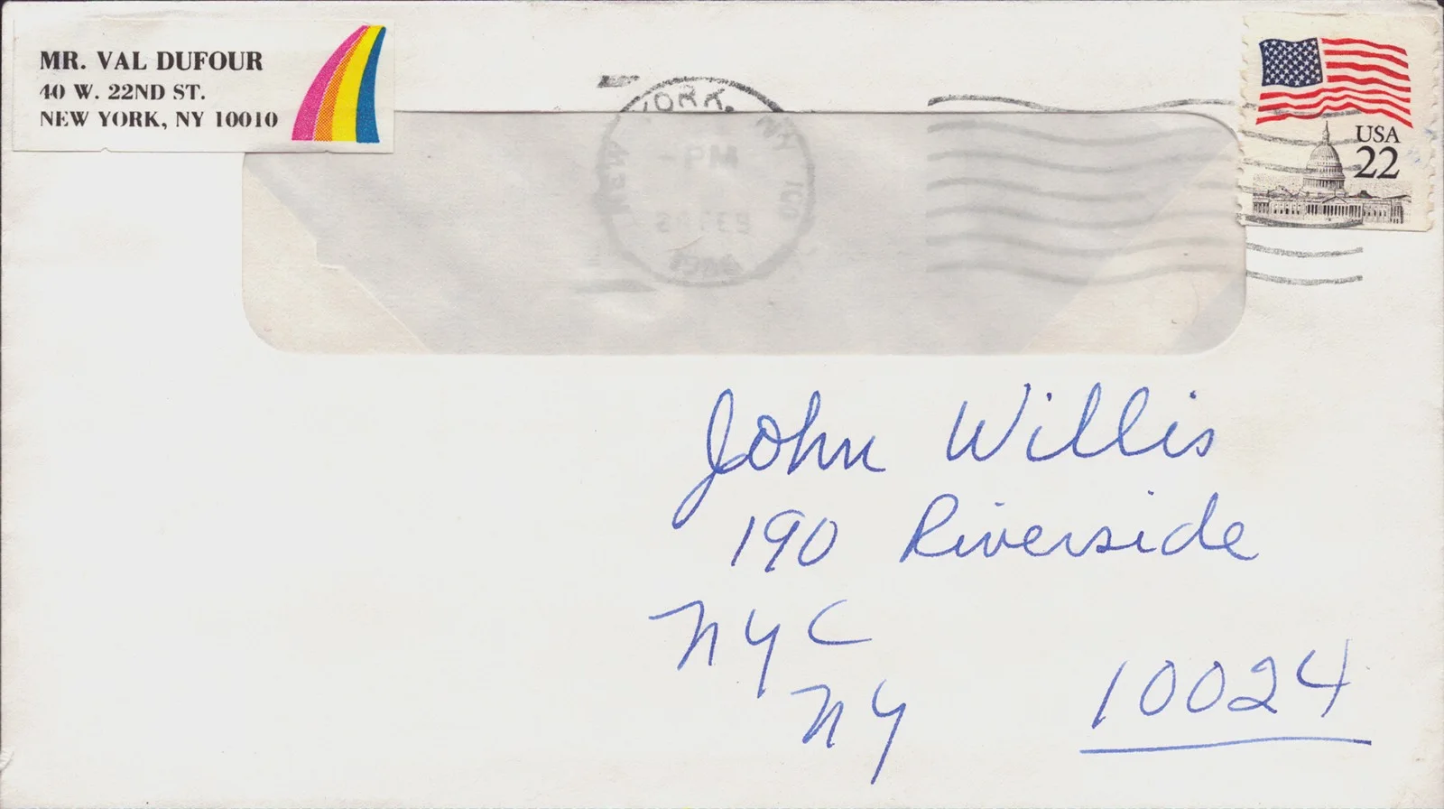 Val Dufour — VAL DUFOUR - AUTOGRAPH LETTER SIGNED 02/26/1986, image 3