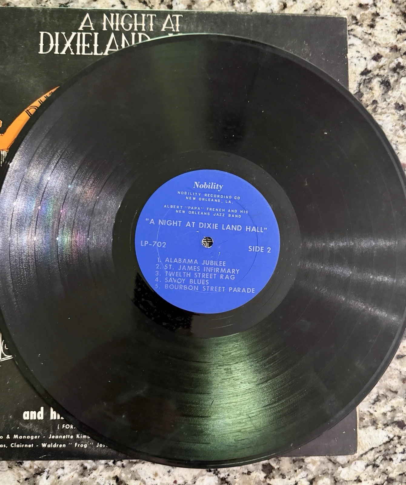 1965 A Night At Dixieland Hall LP Record Signed by Albert French & Band Members, изображение 3