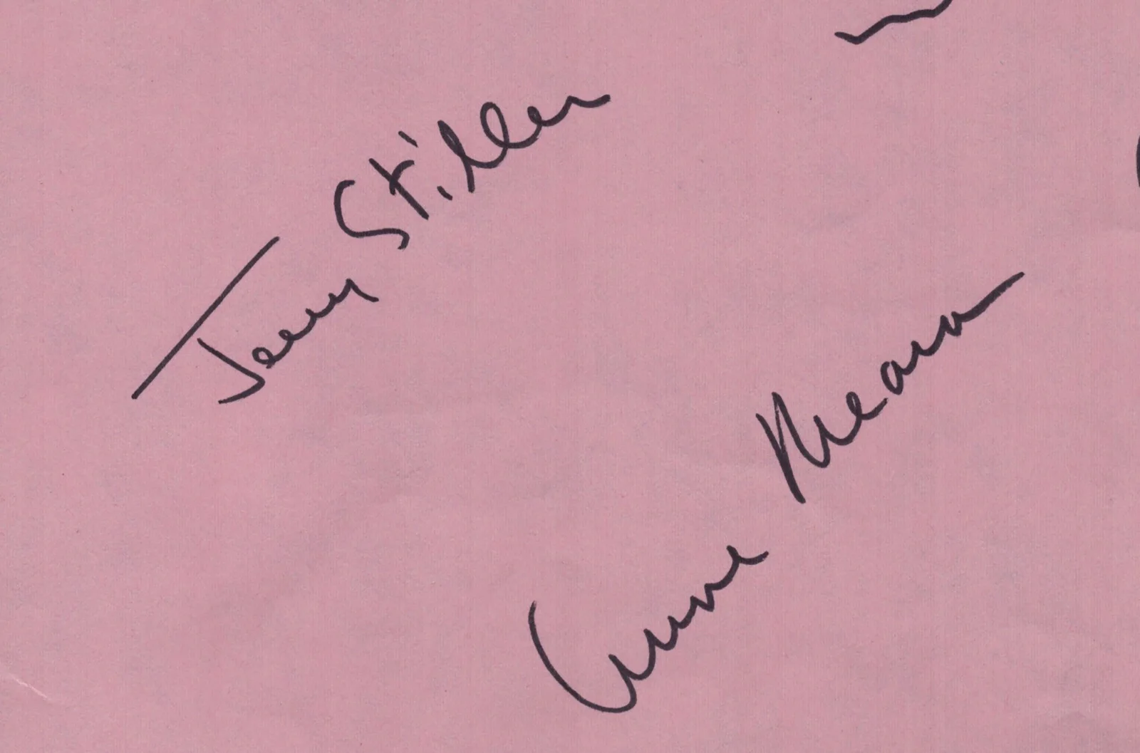Anne Meara, Jerry Stiller — ANNE MEARA - SELF-CARICATURE SIGNED CO-SIGNED BY: JERRY STILLER, image 2