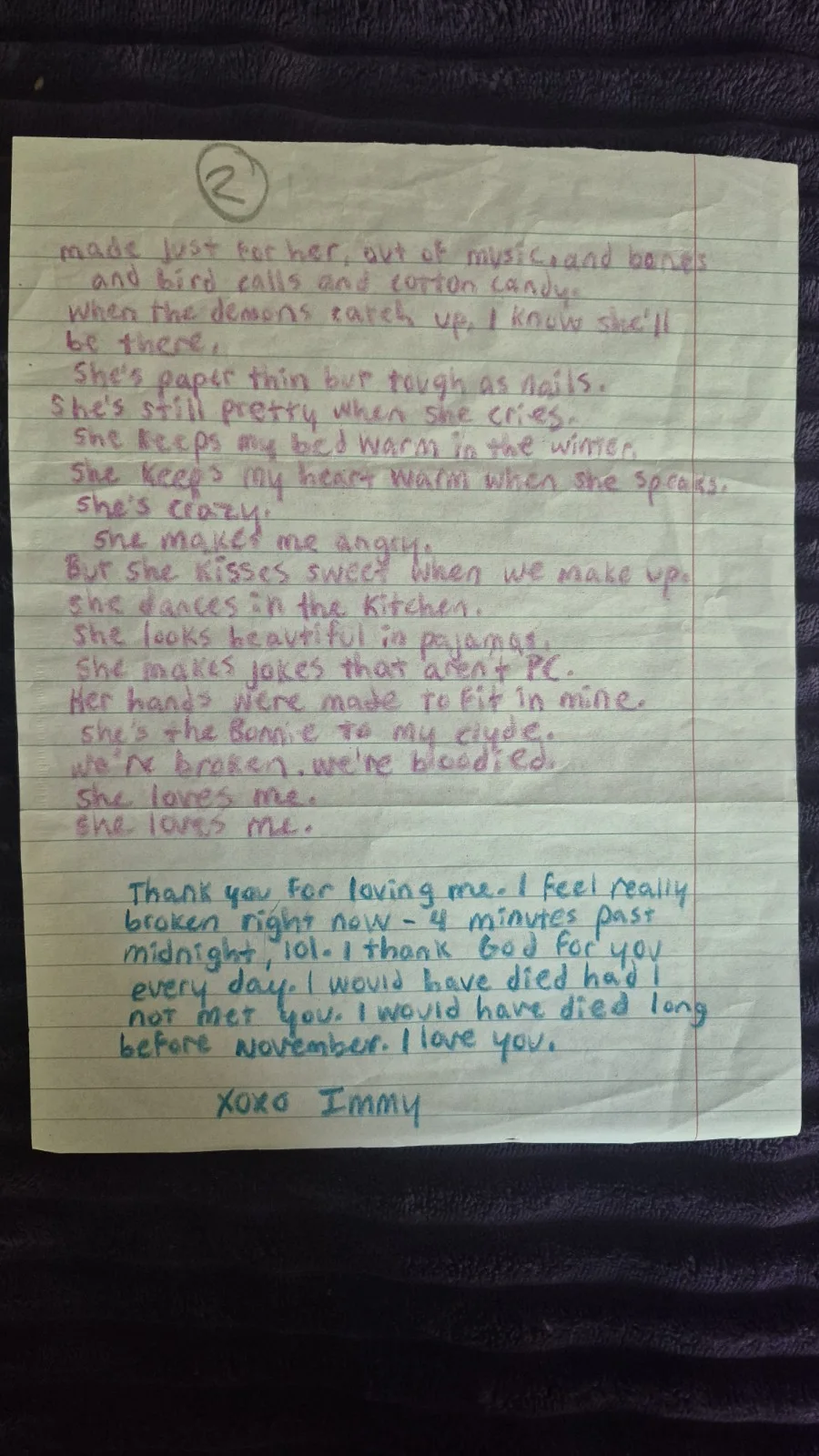Poem From Morgan Geyser From The Slenderman Case. It Was Written To Chad Mecca, изображение 2
