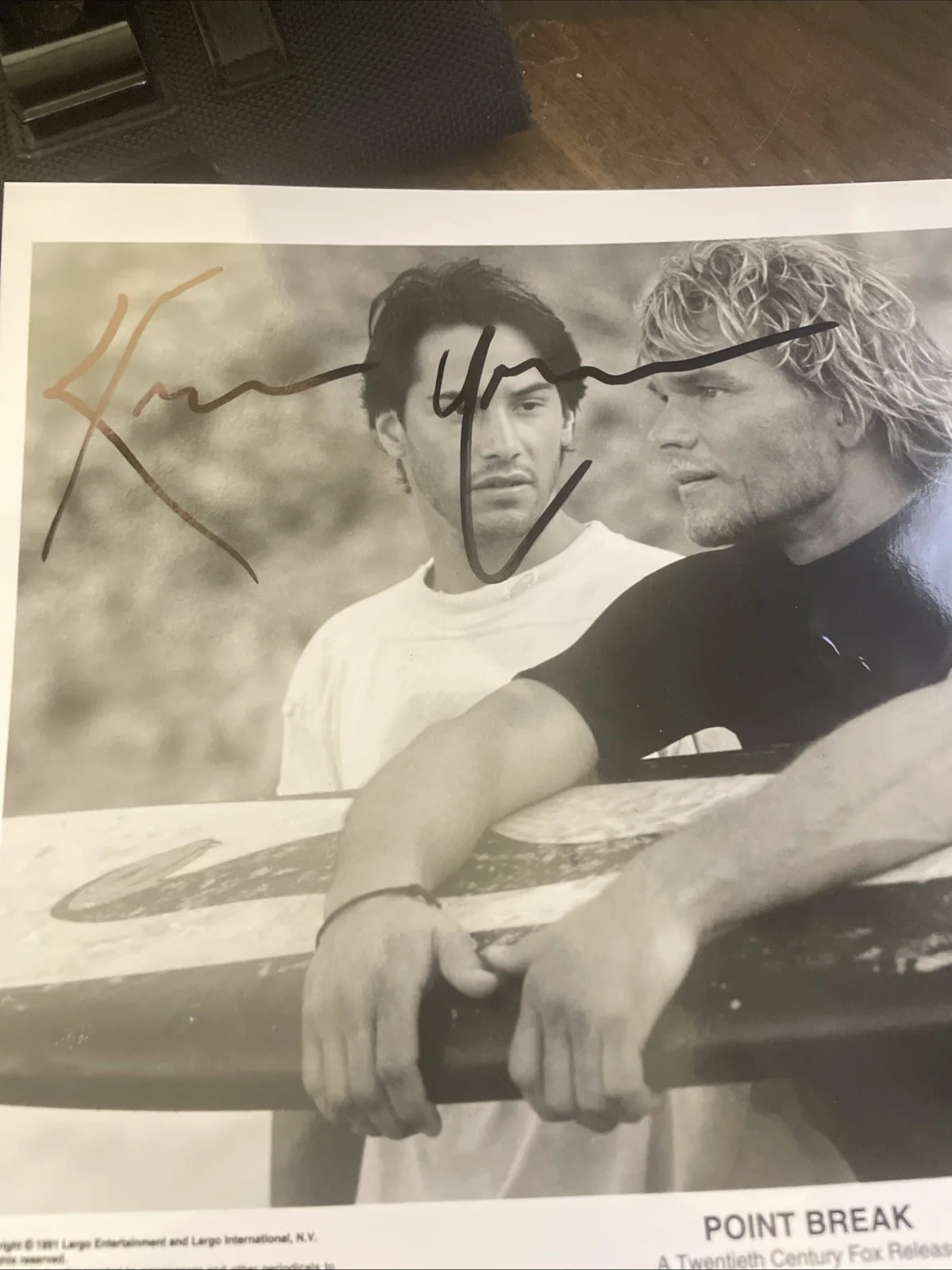 Keanu Reeves Point Break Signed 8x10 Promo Photograph, image 2