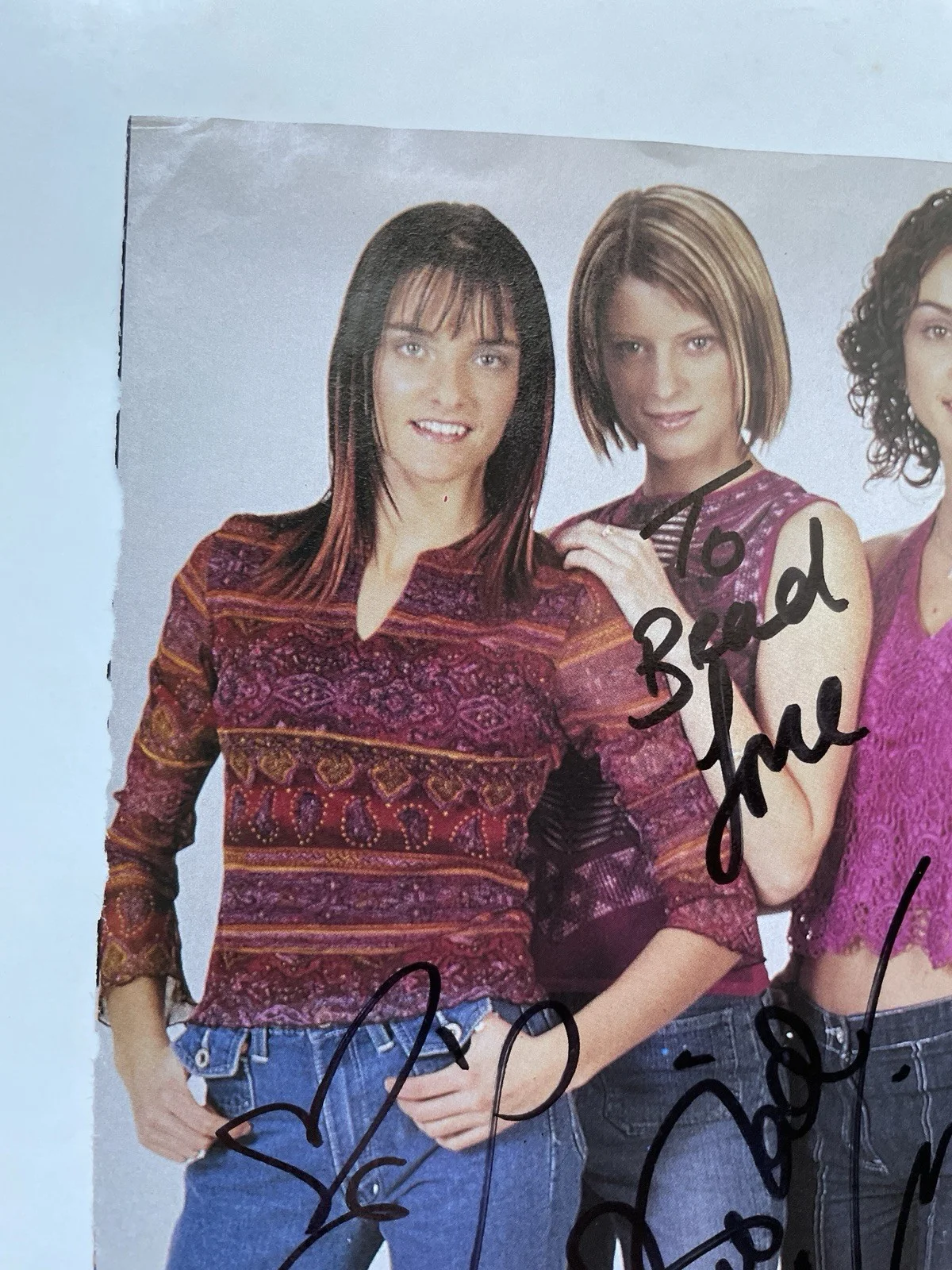 B*Witched Rare Pop Music Group Autograph Photo Pinup Signed, изображение 2