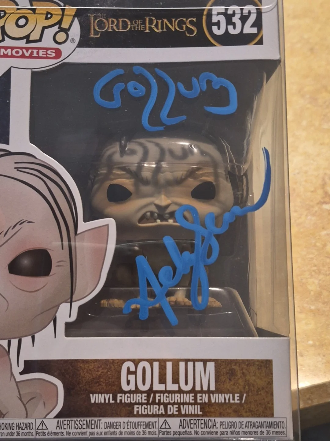 Andy Serkis — Andy Serkis The Lord Of The Rings Movies signed Gollum Funko Pop JSA CK22494, изображение 3
