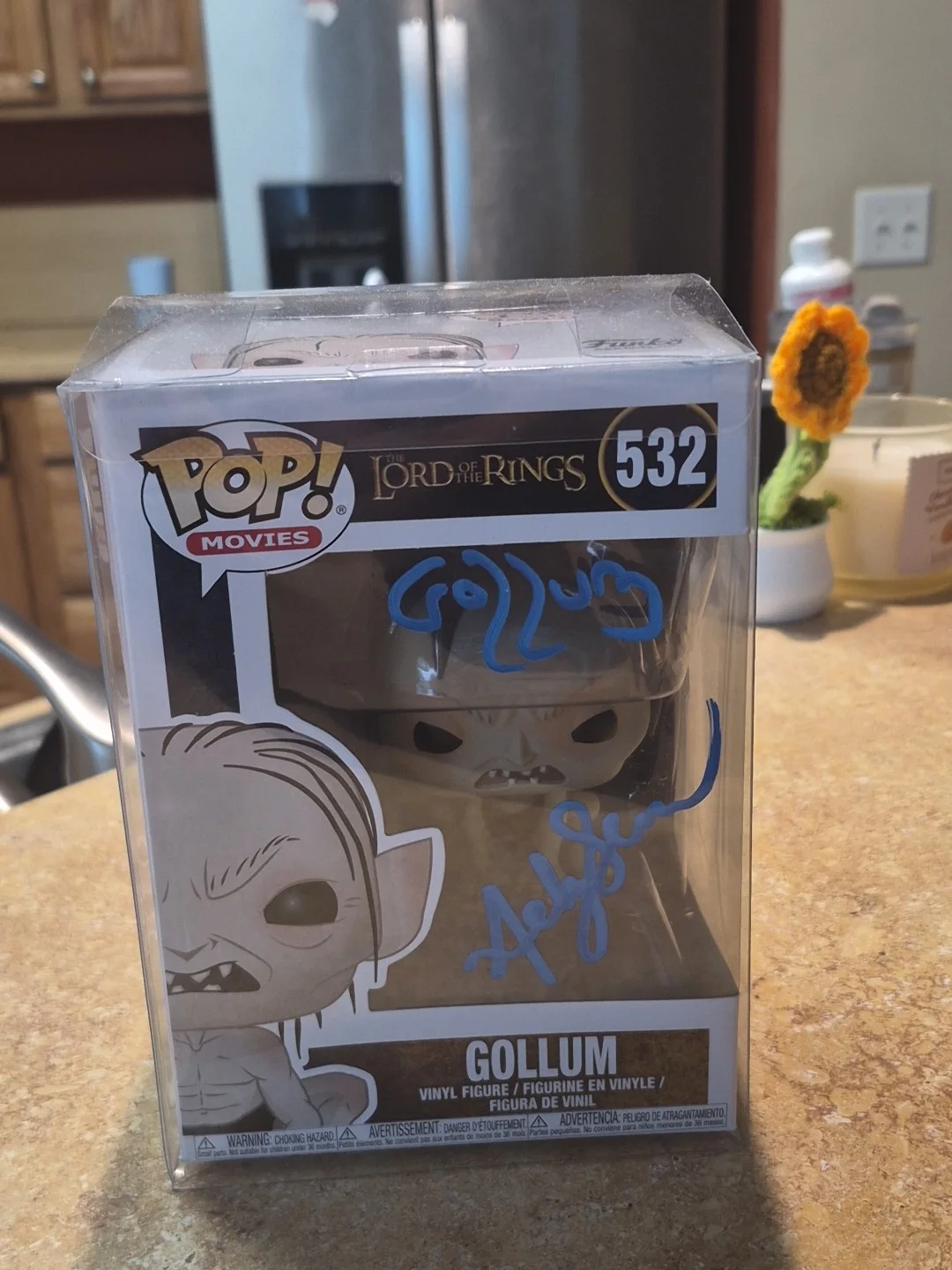 Andy Serkis — Andy Serkis The Lord Of The Rings Movies signed Gollum Funko Pop JSA CK22494, изображение 5