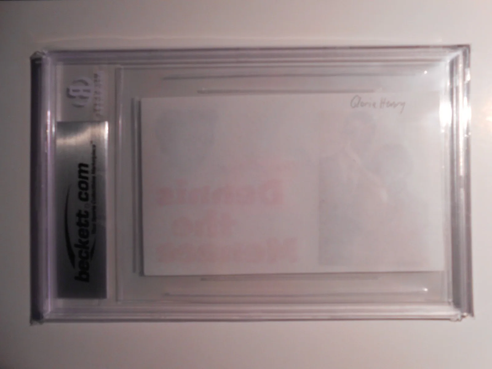 Gloria Henry — Gloria Henry Signed Index Card Dennis the Menace Signed Grade 10 Auto Beckett, изображение 2