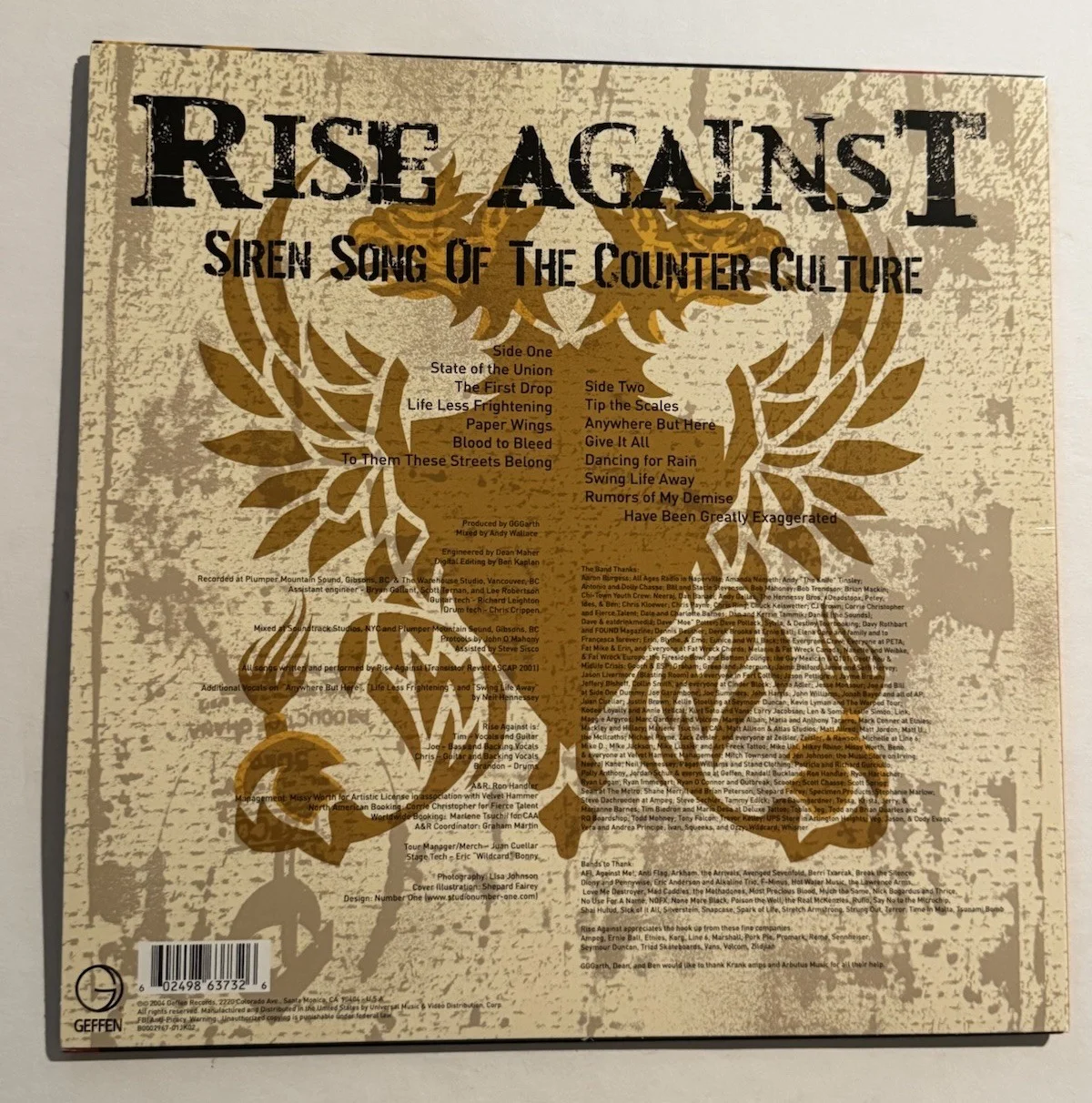 RISE AGAINST FULL BAND SIGNED VINYL ALBUM RECORD AUTOGRAPHED ROCK BAND COA, изображение 2