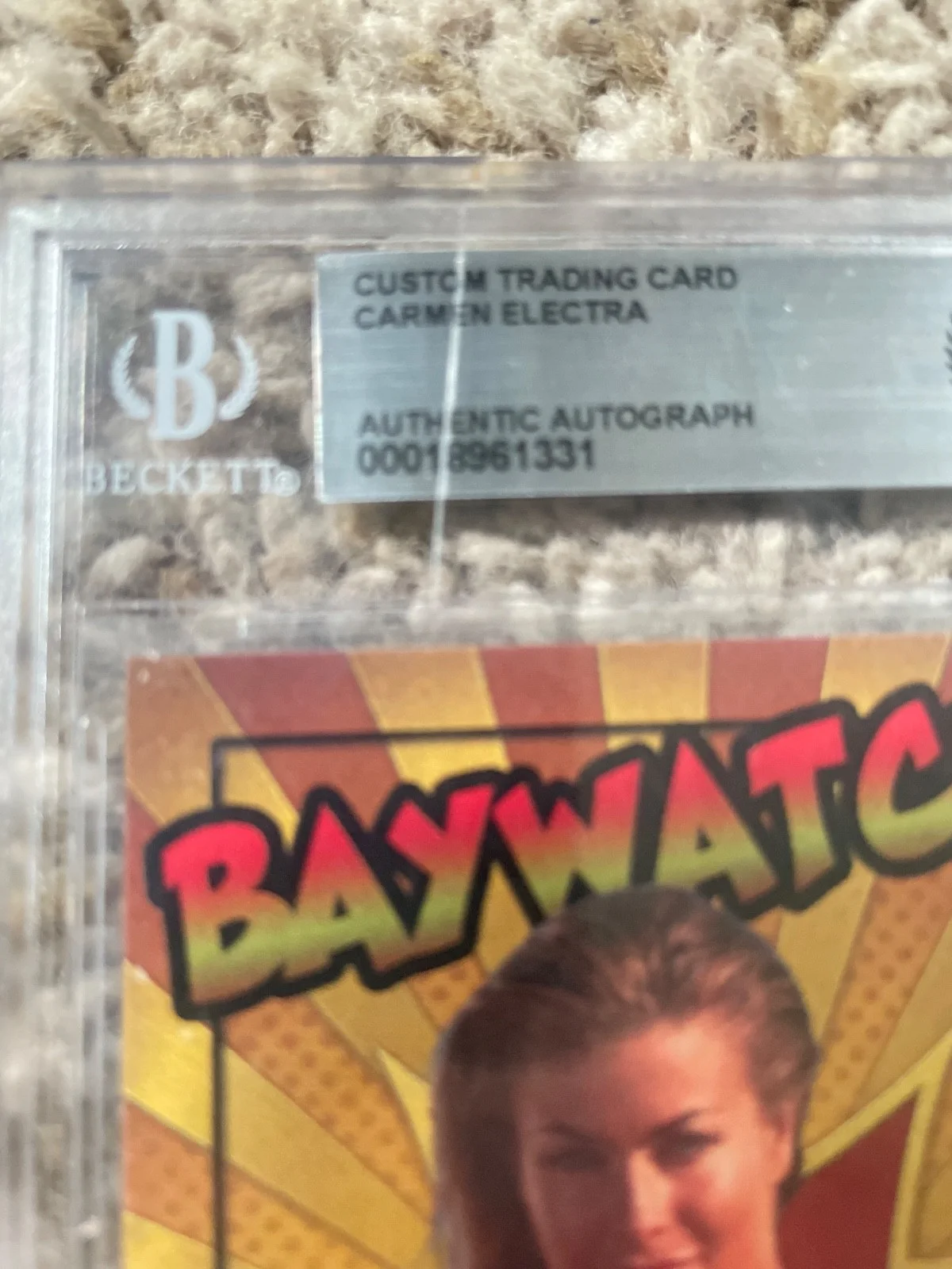 Carmen Electra — CARMEN ELECTRA BAYWATCH CARD AUTOGRAPHED SIGNED AUTO BECKETT Scratched*, изображение 3
