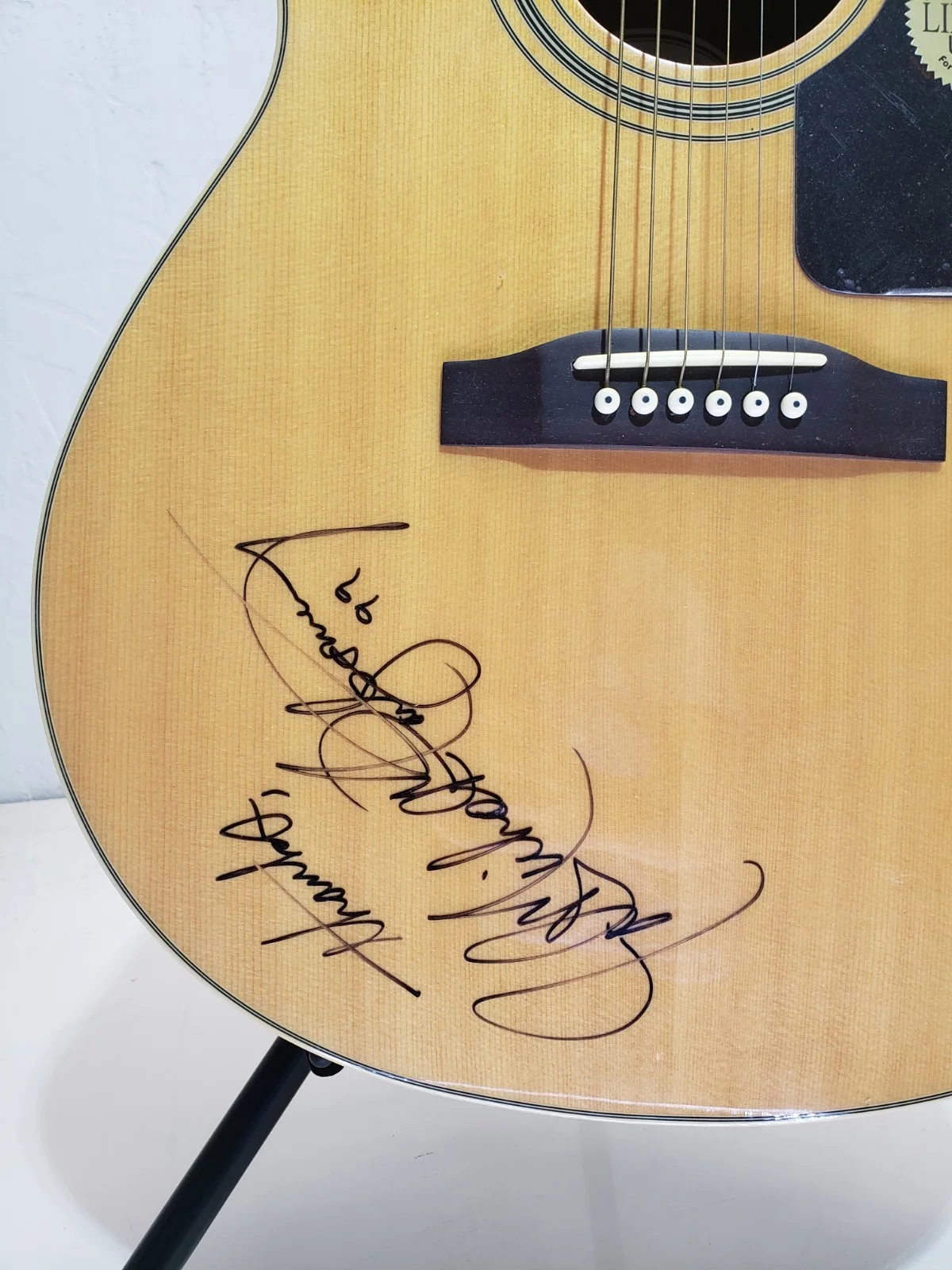 Autographed 1999 Gibson Epiphone Acoustic guitar, image 2