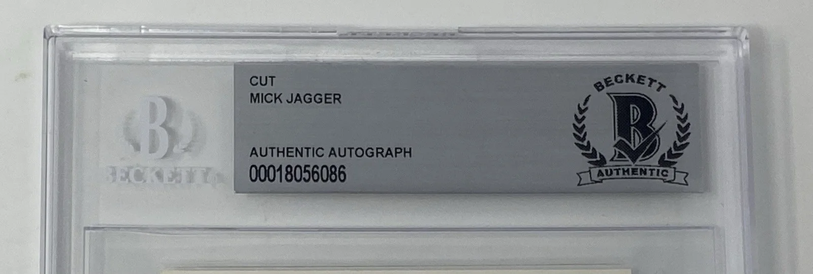 MICK JAGGER Signed Autograph Cut Rolling Stones Beckett Slab and JSA LOA COA, изображение 4